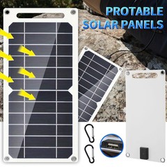 Portable Solar Panel Power Bank 5V USB Charger for Outdoor Phone Camping Hiking