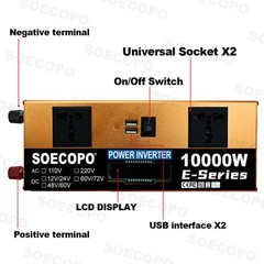 10000W Solar Power System Kit, 12V24V to 110V/220V Inverter Flexible Panel