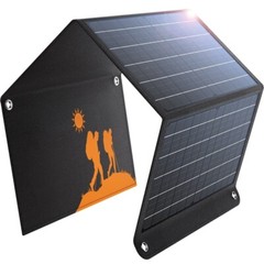 Foldable 30W Solar Panel, USB-A QC3.0 & USB-C DC Outputs