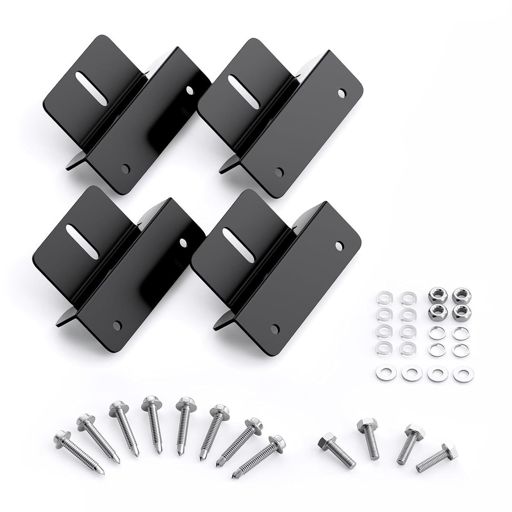 Solar Panel Mounting Z Brackets, Lightweight Aluminum Corrosion-Free Mounting Br
