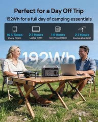 192Wh Portable Power Station with 2 AC Outlets – Perfect for Outdoor Adventures