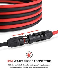 30FT 10AWG Solar Extension Cable Kit with Copper Connectors – Energy Efficient