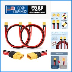Heavy Duty 10AWG XT60 Extension Cable – 2FT Male to Female Connection for Solar