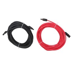 4mm² 20M Solar Panel Extension Cable Black+Red with M4 Connector for RV/Boat