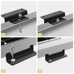 Anbte 4PCS Solar Panel Mounting Z Brackets, Aluminum Solar Panel Mounting Bra…