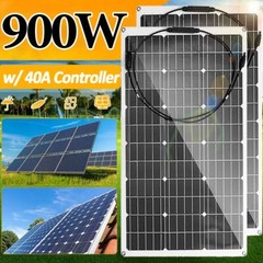 900Watt Mono Solar Panel Kit With 40A PWM Battery Charge Controller Grid System
