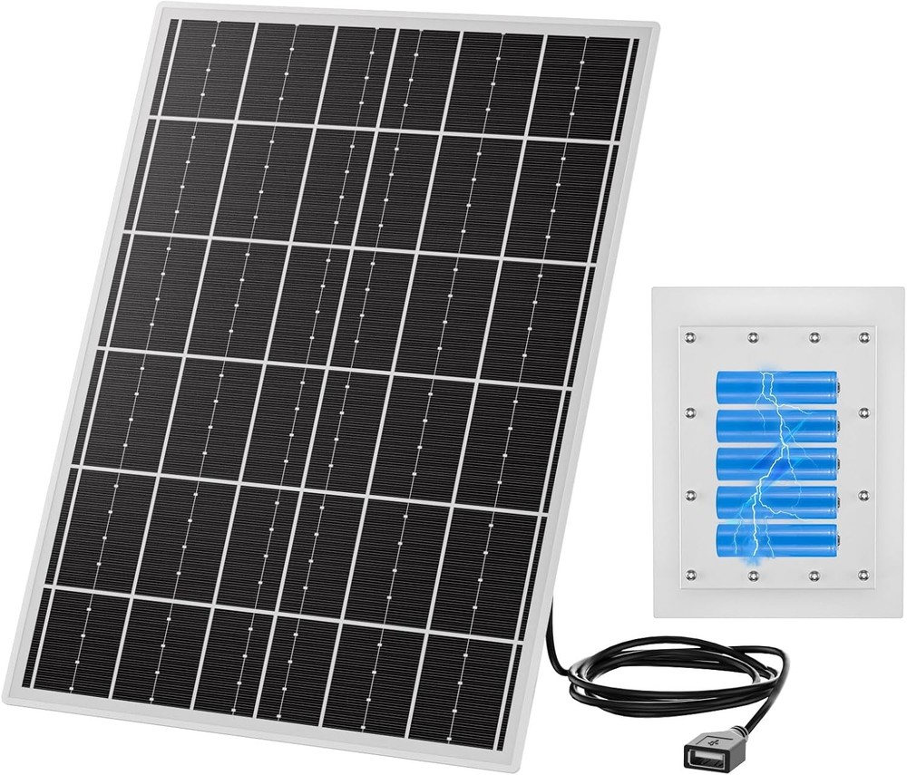 15W 5V Solar Panel 20Ah LiFePO4 Battery Camera