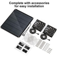 Solar Panel Fan, 29W Solar Fan for greenhouses, Small Chicken coops, and pet …