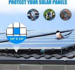 Durable 6in x 100ft PVC-Coated Bird Guard – Weather-Resistant for Solar Panels