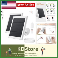 High Efficiency Solar Panel Kit for Ring Cameras – 10ft Cable & All-Weather Use