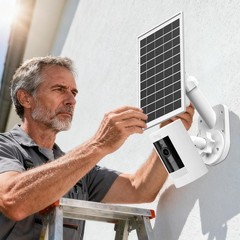 Solar Panel and 2-in-1 Wall Mount for Ring Cam, 7W Solar Charger Compatible w…