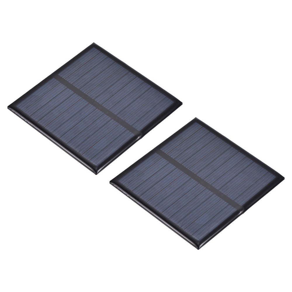 2Pcs 5.5V 0.55W 100mA Mini Polycrystalline Solar Panel 2.8×2.8″/70x70mm
