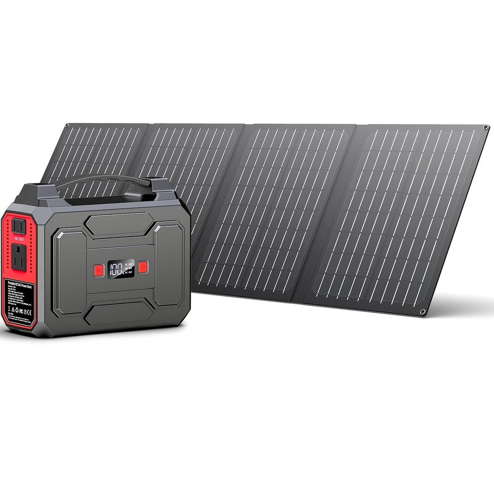 146Wh Solar Generator 200W Peak 40W Panel Portable