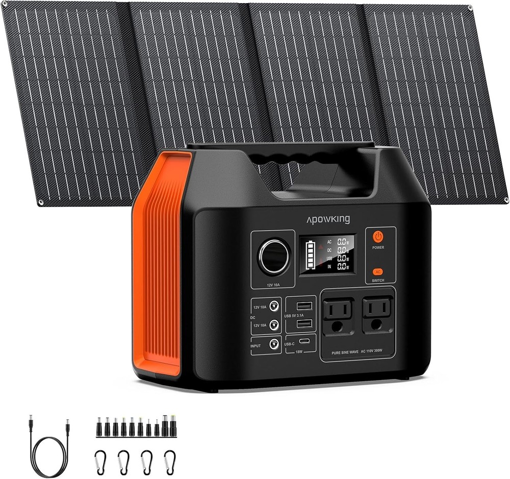 300W Portable Solar Generator with 40W Panel LiFePO4