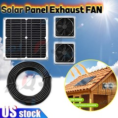 Solar Panel Fan kit, 18V Solar Powered Fan with Dual IP57 Waterproof Fans