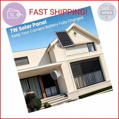 7W Solar Panel for Security Camera, USB-C Solar Charger for Outdoor Wireless Cam