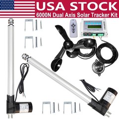 6000N 2X18″ Linear Actuator W/ Anemometer Controller DIY Dual Axis Solar Tracker