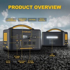 VTOMAN Jump 1500X Portable Power Station 1500W (3000W Peak) 828Wh LiFePO4 (LFP)