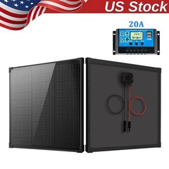 50W Solar Panel Controller 12V Mono Off-Grid Battery Power RV Home Boat Camping