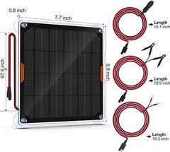 Waterproof Solar Battery Maintainer Car RV Charger 12 Volt Tender Trickle 5W New