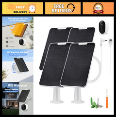 Solar Panel Charger for Arlo Pro 6/6 XL – 6V 5W, Weatherproof, USB-C, 9.8ft Cabl