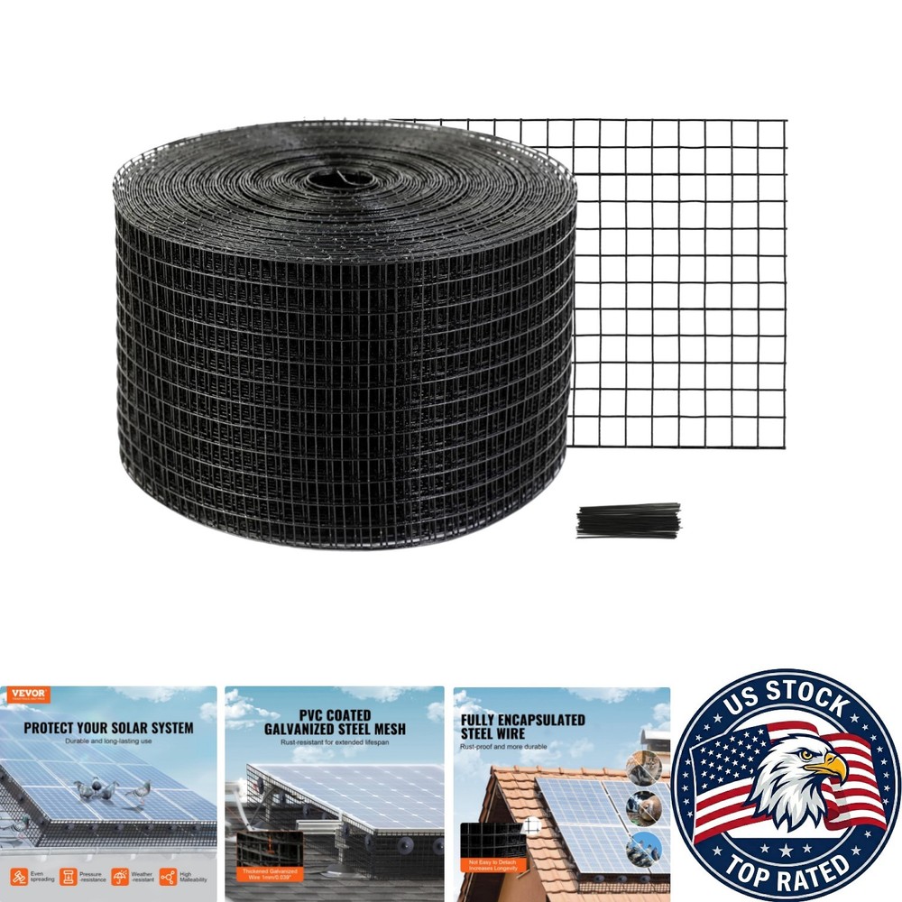 8in x 98ft Weather-Resistant Critter Guard for Solar Panels – Secure Your Roof