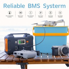 Flashfish 40800mAh/151Wh 200W Solar Generator Power Station Outdoor Camping L7G0