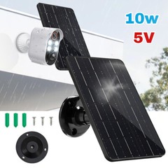 10W Solar Panel USB C Power for Outdoor CCTV Camera Security Cam Battery Charger