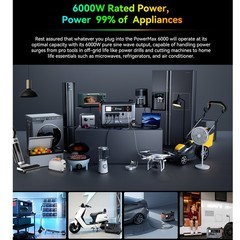 Blackview OSCAL PowerMax 6000 3600Wh LiFePO4 Solar Generator 6000W + 400W Panel