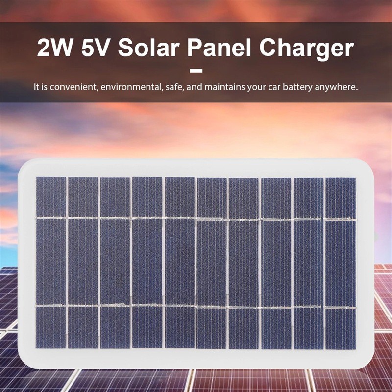 5V 2W Portable Solar Panel Outdoor USB Camping Battery Charging 157*94mm