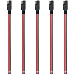 Oyviny 5PCS SAE Connector 12AWG 1 Feet SAE Extension Cable for Solar Panel Motor