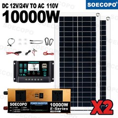 10000W Solar Kit | Includes Inverter, 2pcs 200W Solar Panels, 100A Controller