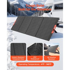 Uimoso 300W Portable Foldable Monocrystalline Solar Panel with ETFE Coating