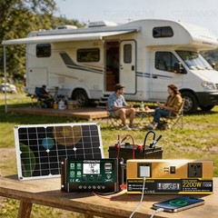 Grennova 2200W Portable Solar Kit 60A MPPT Dual Voltage Off-Grid Home Camper