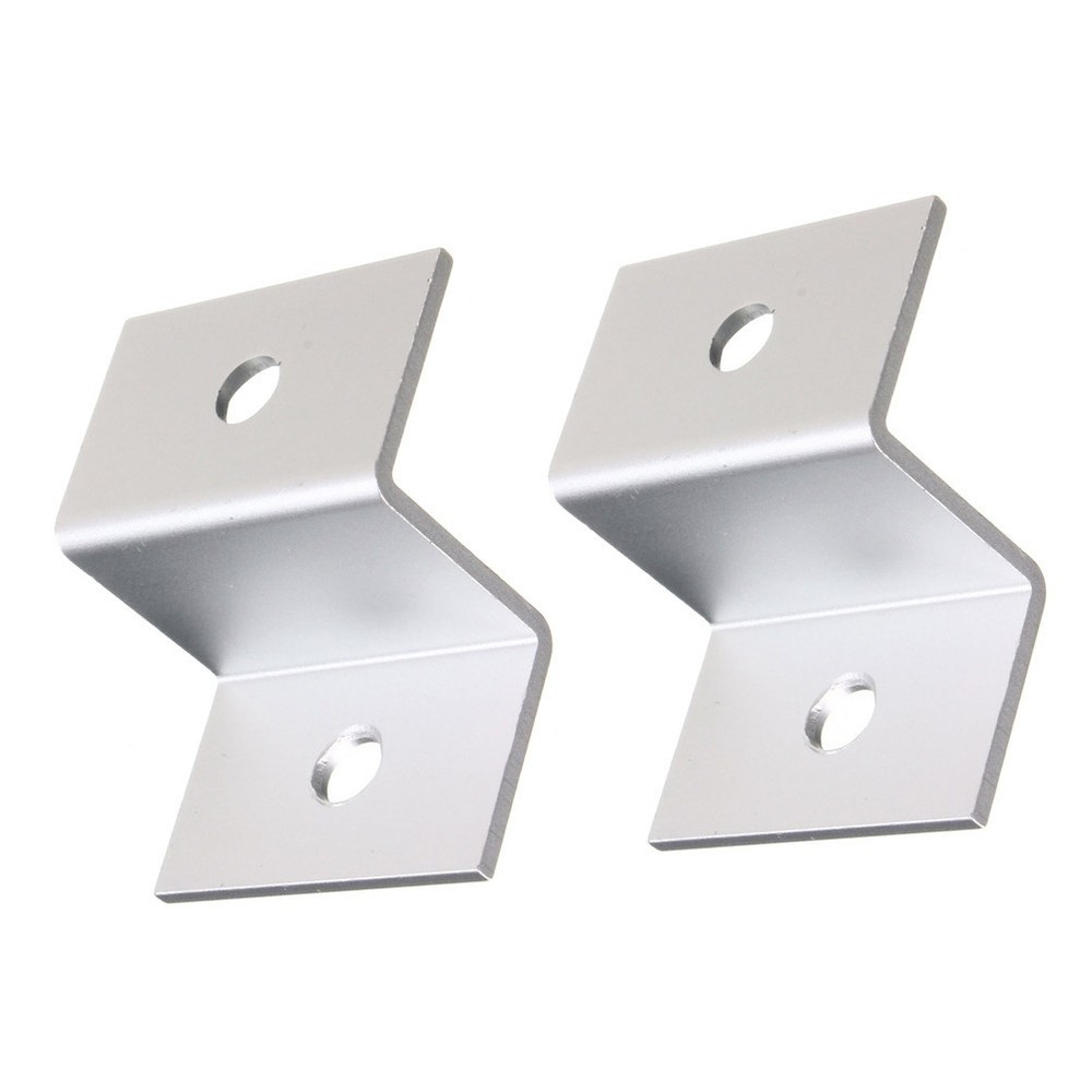4Pcs Solar Panel Roof Mount Aluminum Z-Brackets Silver Lightweight Durable Stand
