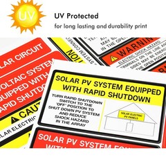 48 Pack PV Solar System Install Label Kit,Photovoltaic Safety Stickers,Photov…