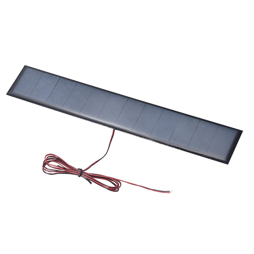 6V 1.65W 300mA Mini Solar Panels with Cable, 254 x 44mm