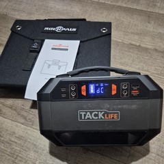 Tacklife P30 Portable Power Station With Rockpals 60W Foldable Solar Panel