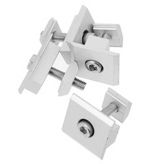 4Pcs Aluminum Alloy Solar Panel Mounting Mid Clamps Silver Reusable