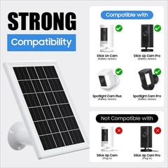Solar Panel for Ring Camera, 2 Pack solar panels for Ring Security Camera, 5W…