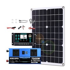 7000W 100A 110V Solar Panel Kit Complete Solar Power Generator Home Grid Syste