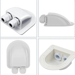 Solar Cable Entry Gland, Waterproof Solar Double Cable Connector Cover Solar Pho