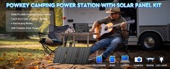 Portable Power Station Solar Generator Panel Power Bank Outlet Camping Emergency