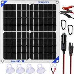 20W Solar Battery Charger Maintainer 12V Waterproof Solar Panel Trickle Charger