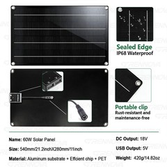 Grennova 1500W Off-Grid Solar System 60W Panel 60A MPPT Pure Sine Inverter
