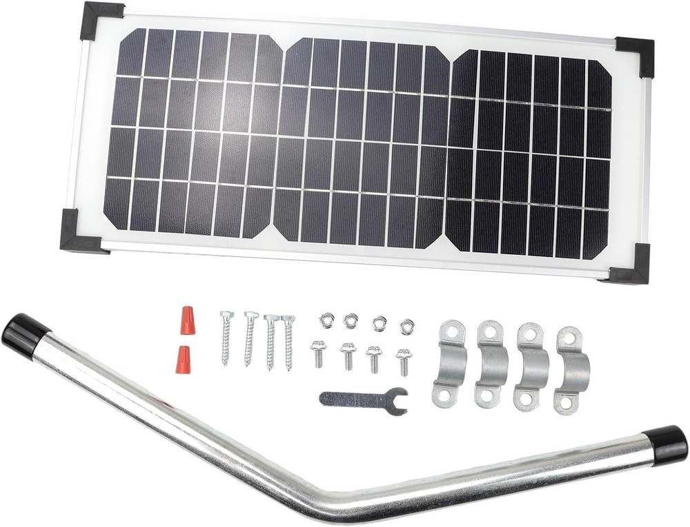 10 Watt Solar Panel Kit Replace FM123 for Mighty Mule FM200 FM350 FM500 FM502