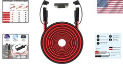 50FT 10 AWG SAE Extension Cable with Polarity Adapter for Solar & Automotive Use