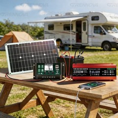 Grennova 2200W All-in-One Solar System Real Pure Sine 12V To110V/220V Power Inve