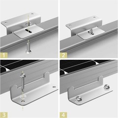 4PC Rust-Resistant Solar Panel Z Brackets – Easy Install for RV, Boat, Yacht