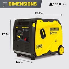 Champion Power Equipment 4500-Watt Wireless Remote Start Inverter Generator w…